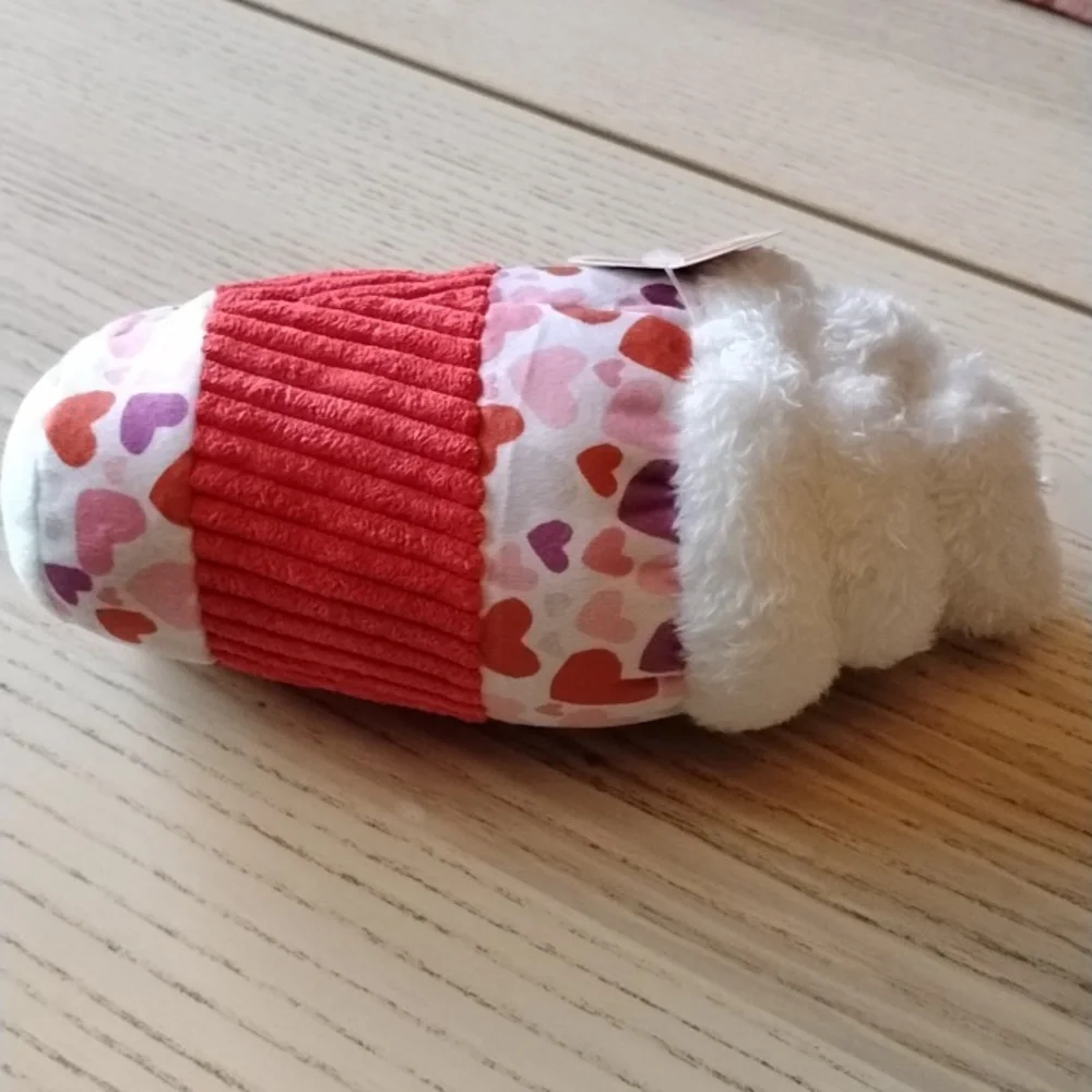 Boots & Barkley Red and White Heart Dog Toy